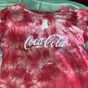 Red tie dye coke t shirt